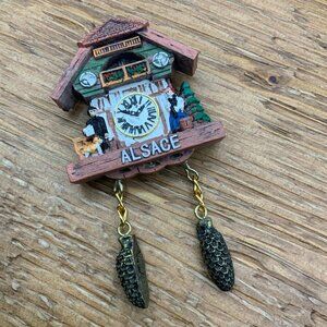 Tourist Souvenir Switzerland Alsace Cuckoo Clock Fridge Magnet